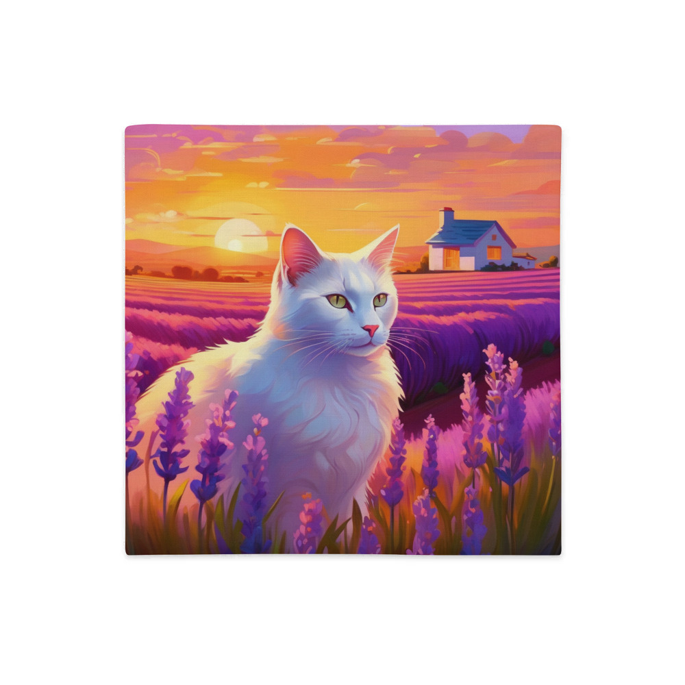 PugMug Custom White Companion Cat Premium Pillow Case