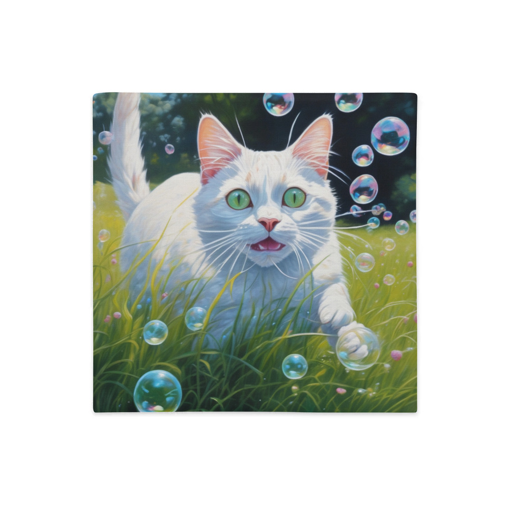 PugMug Custom White Companion Cat Premium Pillow Case