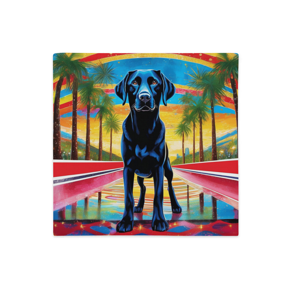 PugMug Custom Black Labrador Retriever Premium Pillow Case