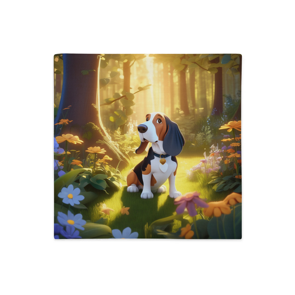 PugMug Custom Basset Hound Premium Pillow Case