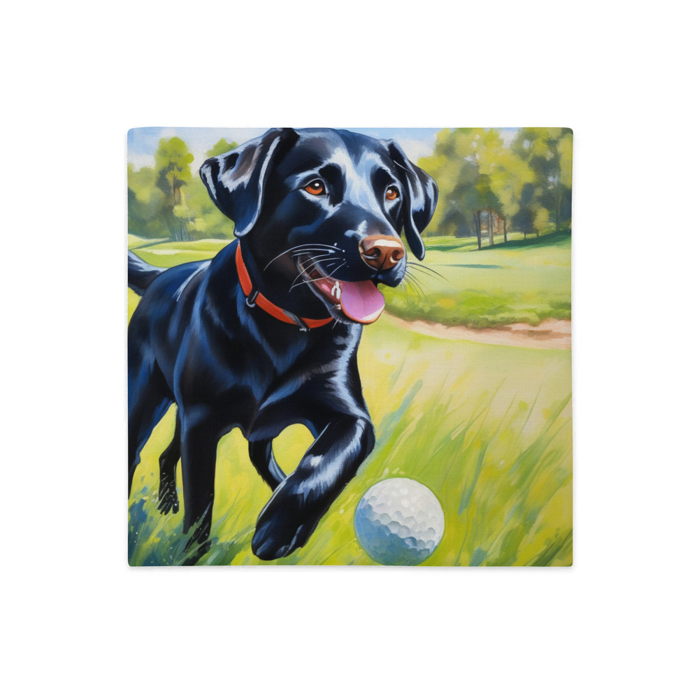 PugMug Custom Black Labrador Retriever Premium Pillow Case