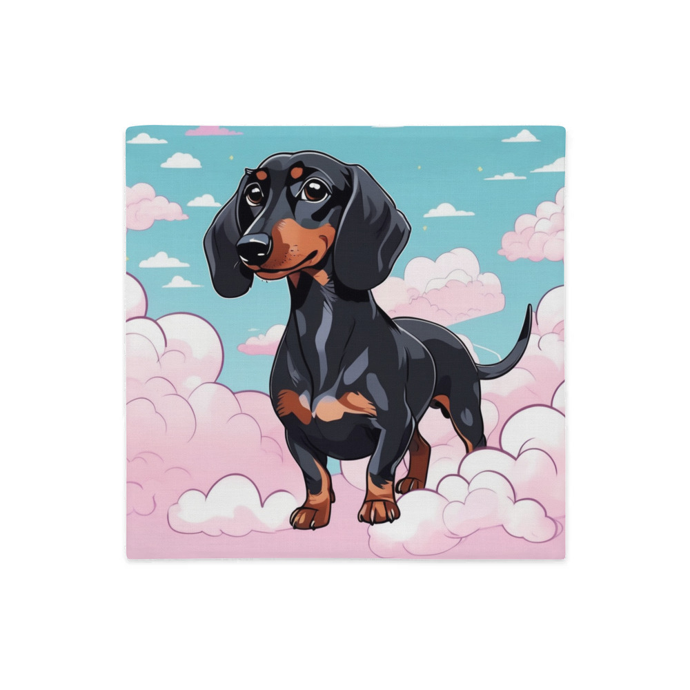 PugMug Custom Black Dachshund Premium Pillow Case