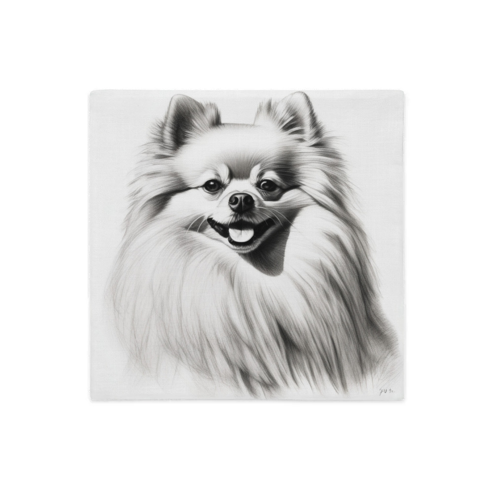 PugMug Custom White Pomeranian Premium Pillow Case
