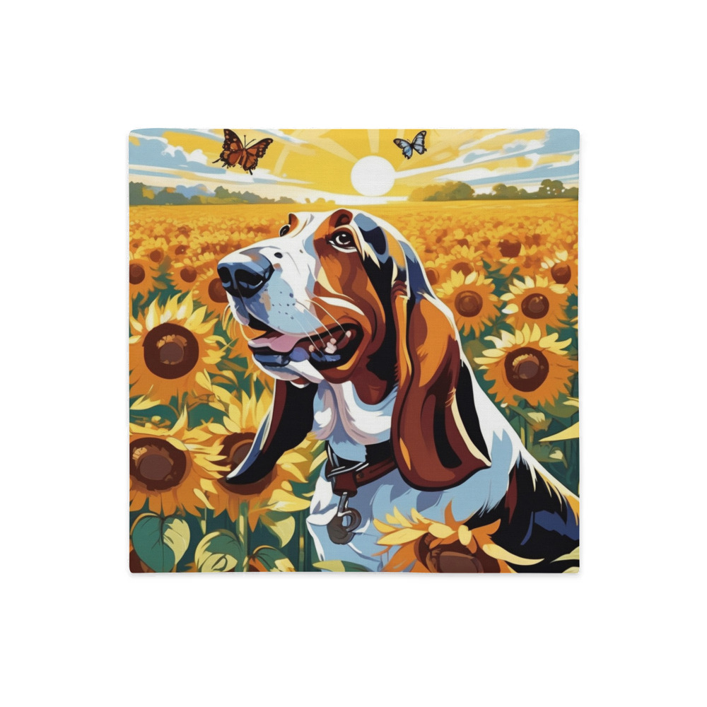 PugMug Custom Basset Hound Premium Pillow Case