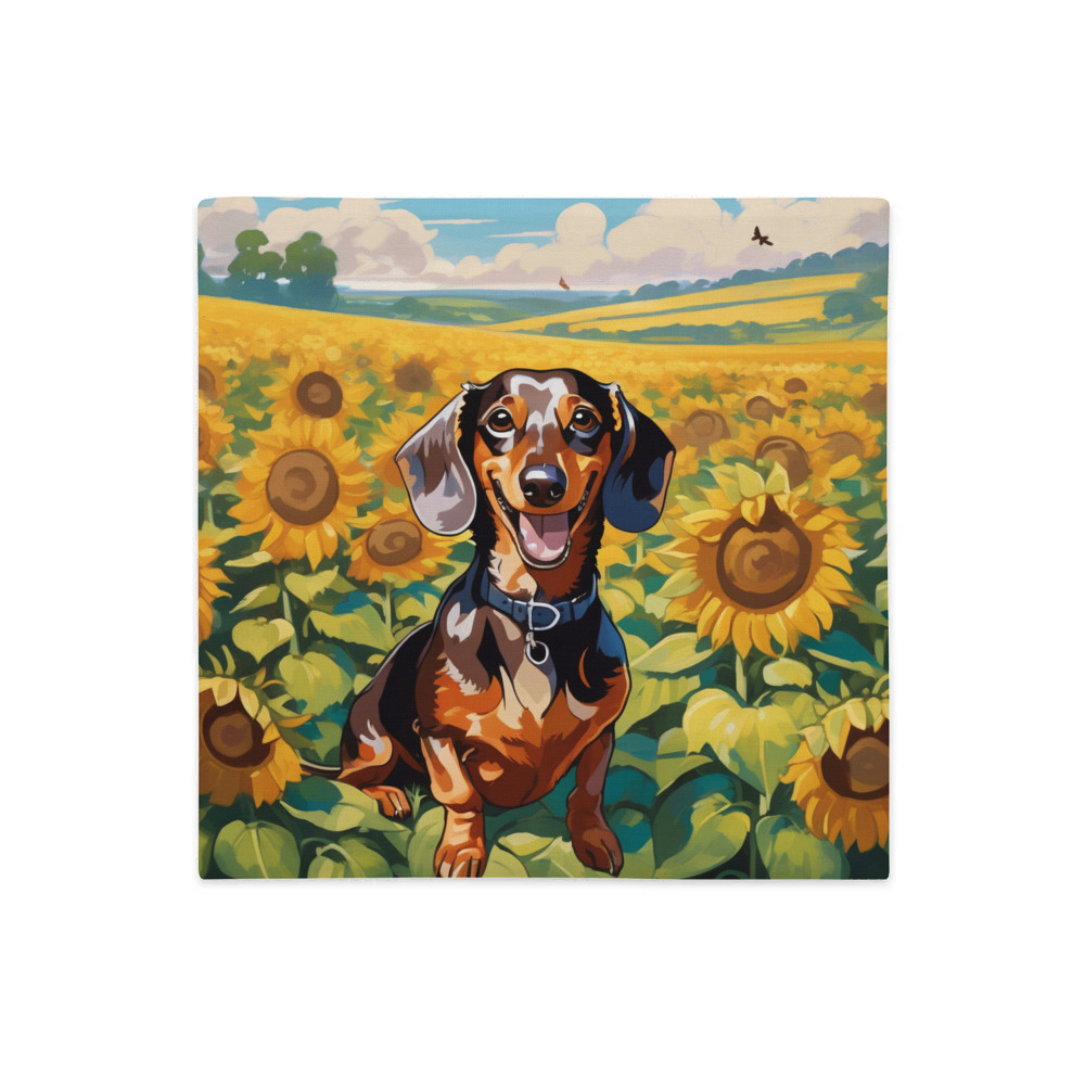 PugMug Custom Tan Dachshund Premium Pillow Case