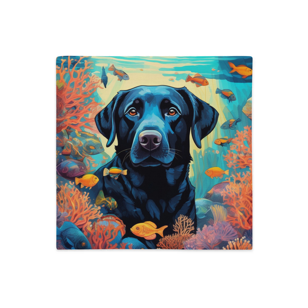 PugMug Custom Black Labrador Retriever Premium Pillow Case