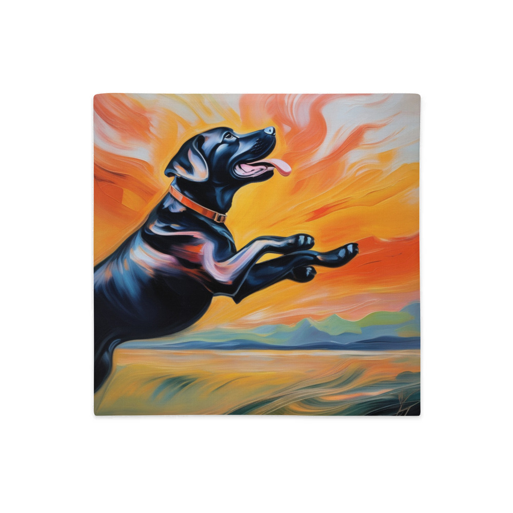 PugMug Custom Black Labrador Retriever Premium Pillow Case