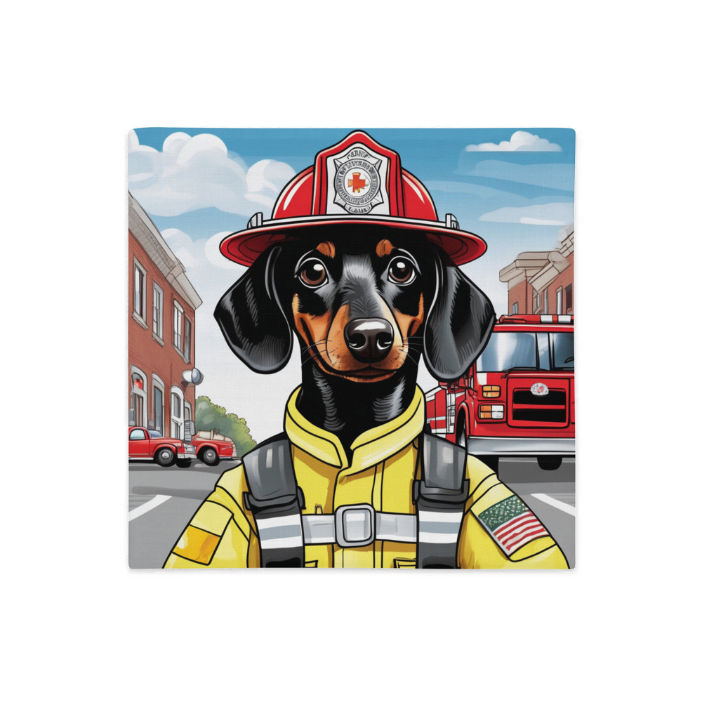 PugMug Custom Black Dachshund Premium Pillow Case