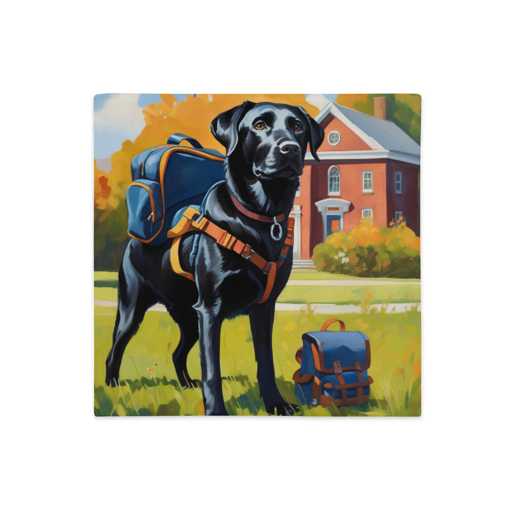 PugMug Custom Black Labrador Retriever Premium Pillow Case