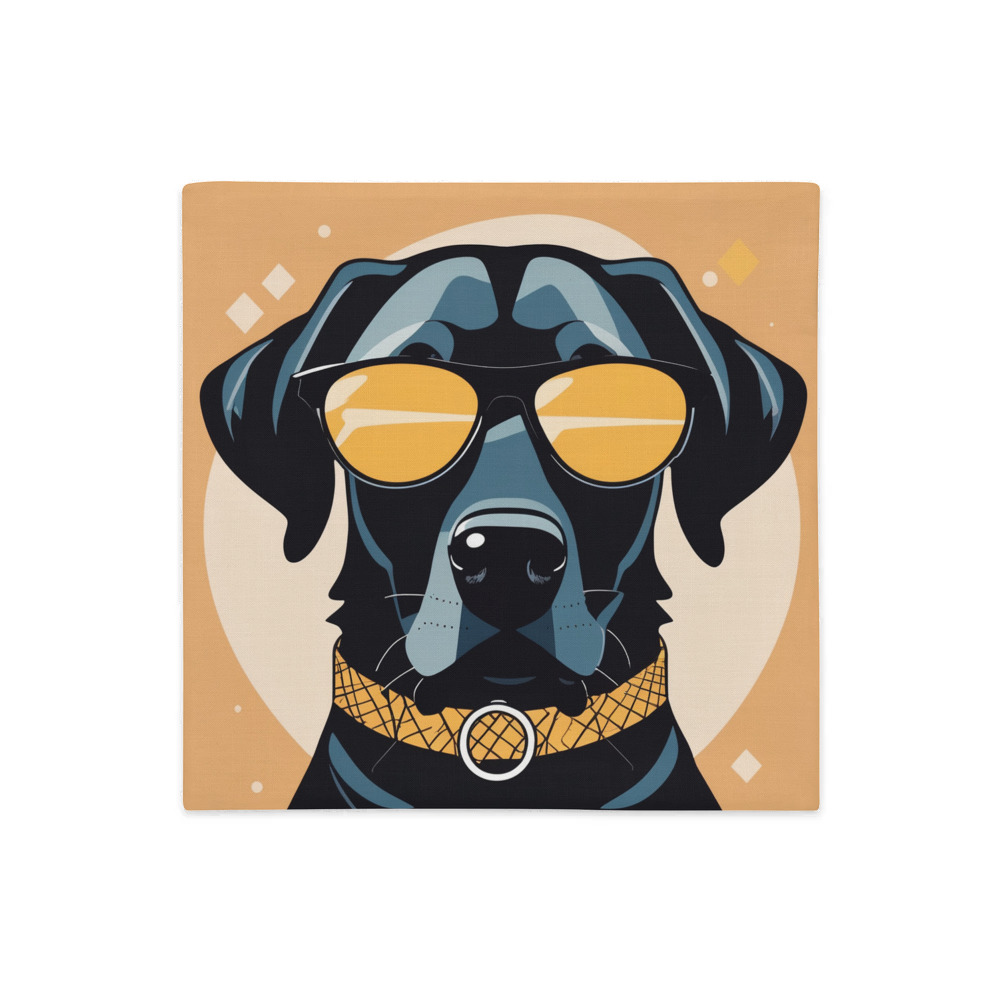 PugMug Custom Black Labrador Retriever Premium Pillow Case