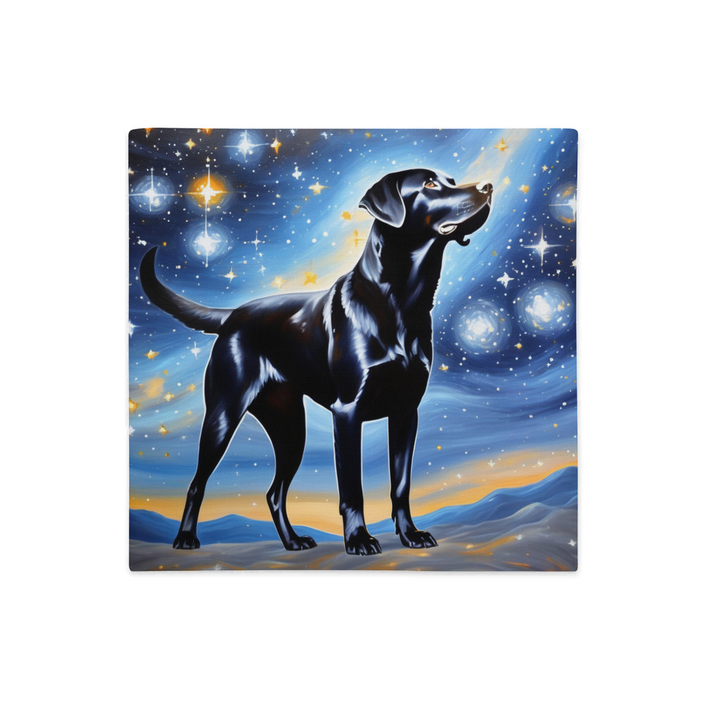 PugMug Custom Black Labrador Retriever Premium Pillow Case