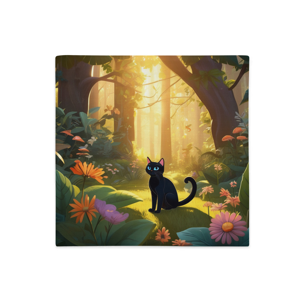 PugMug Custom Black Exotic Cat Premium Pillow Case