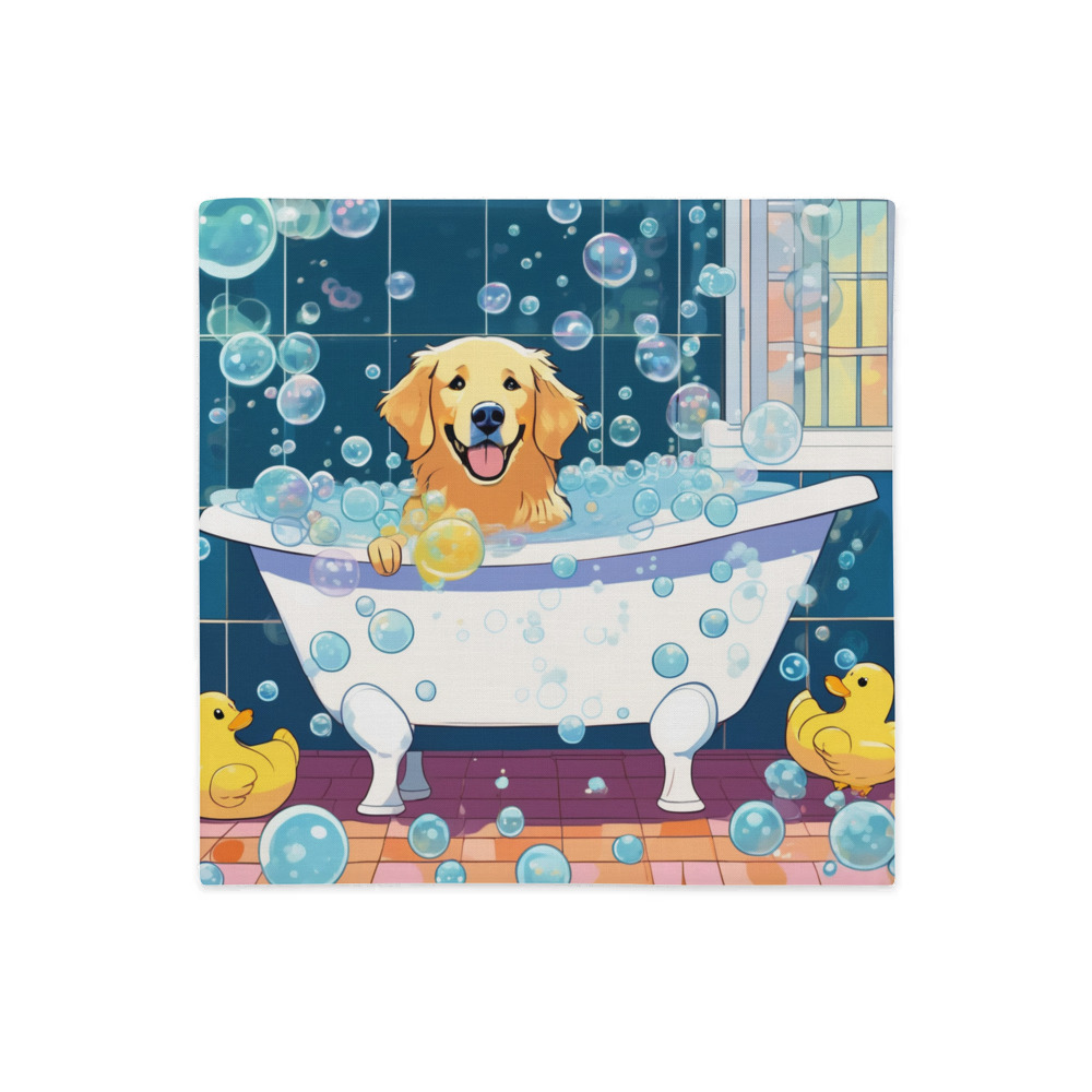 PugMug Custom Golden Retriever Premium Pillow Case