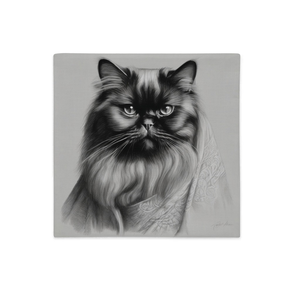 PugMug Custom Black Persian Cat Premium Pillow Case