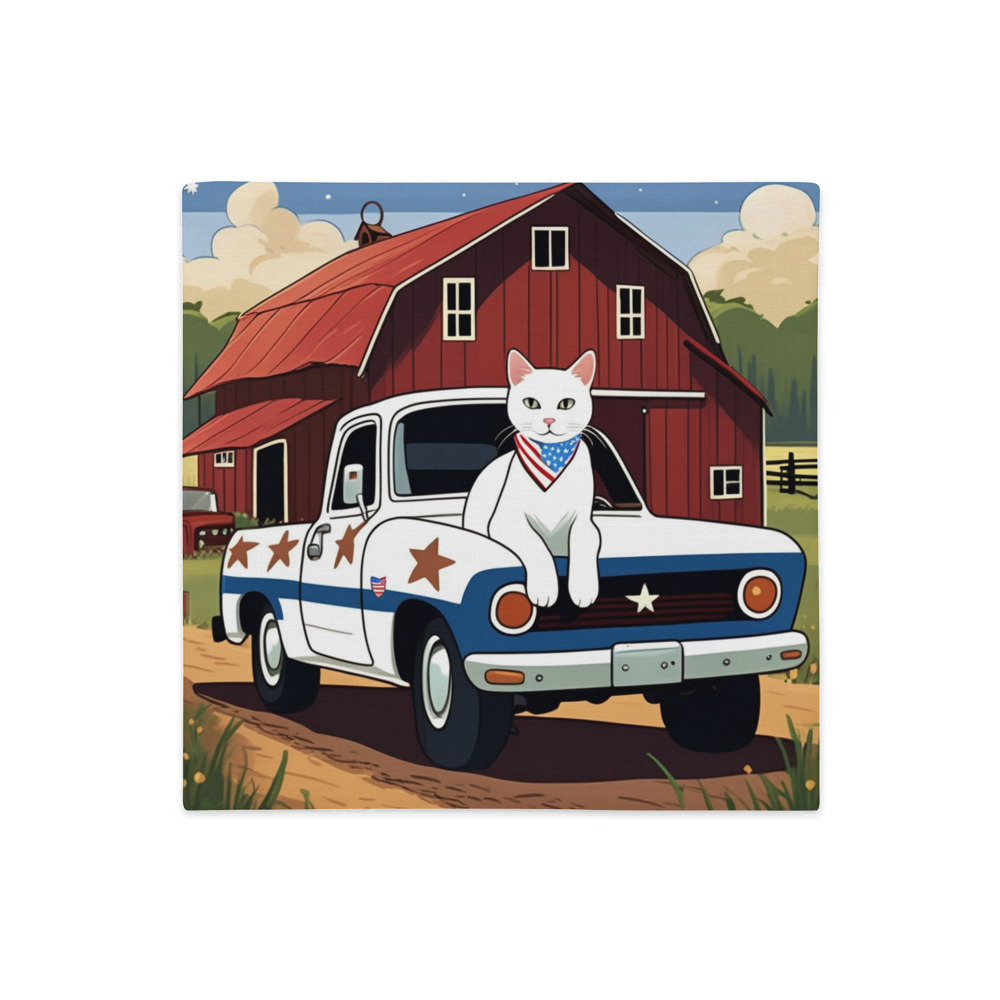 PugMug Custom White Companion Cat Premium Pillow Case