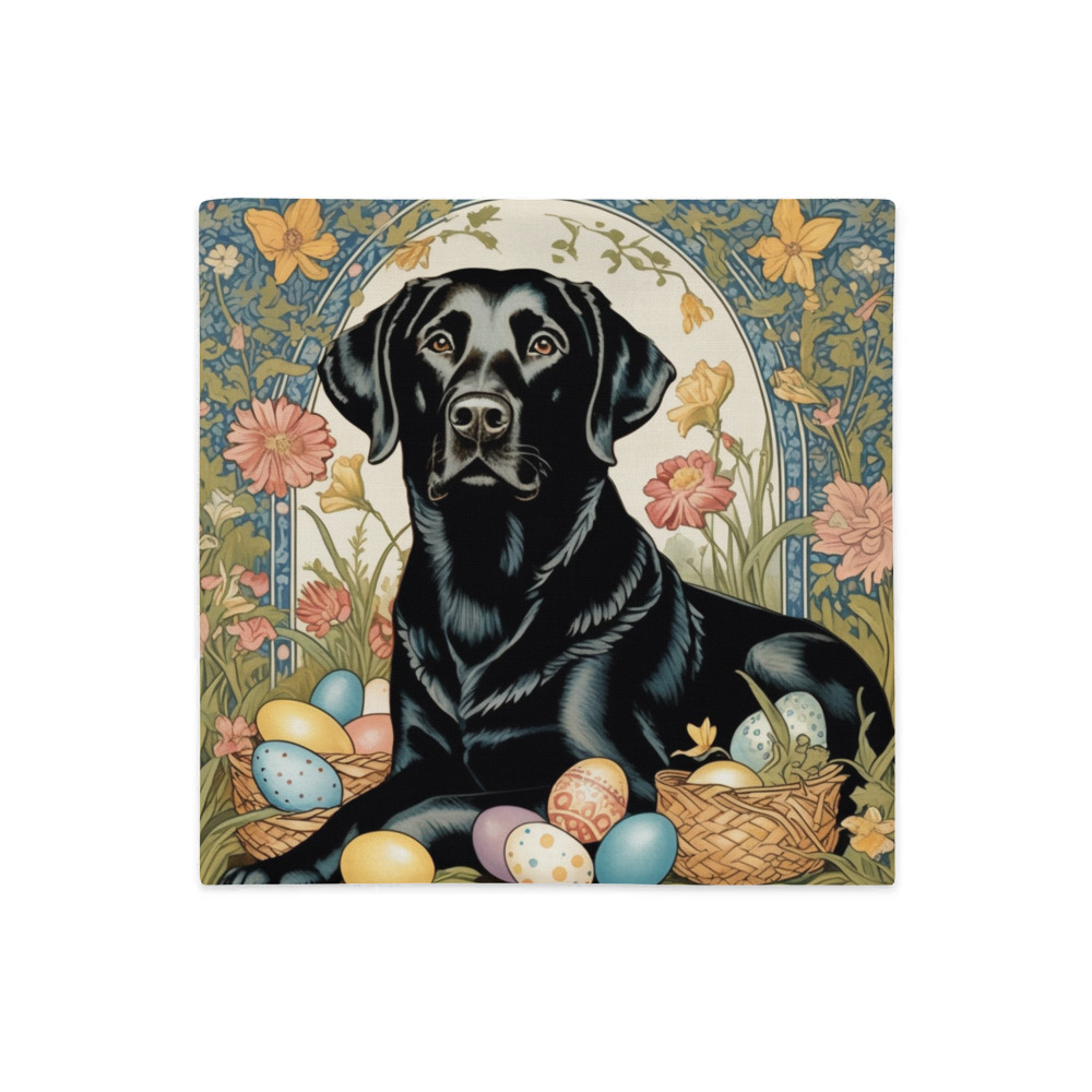 PugMug Custom Black Labrador Retriever Premium Pillow Case