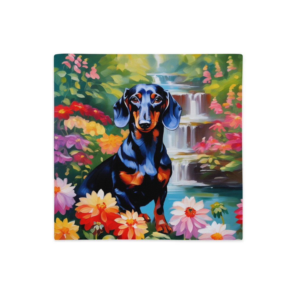 PugMug Custom Black Dachshund Premium Pillow Case