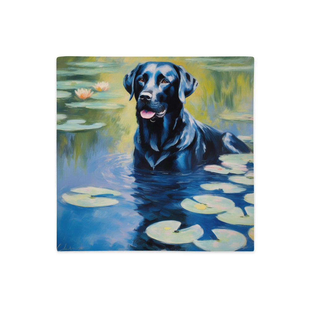 PugMug Custom Black Labrador Retriever Premium Pillow Case