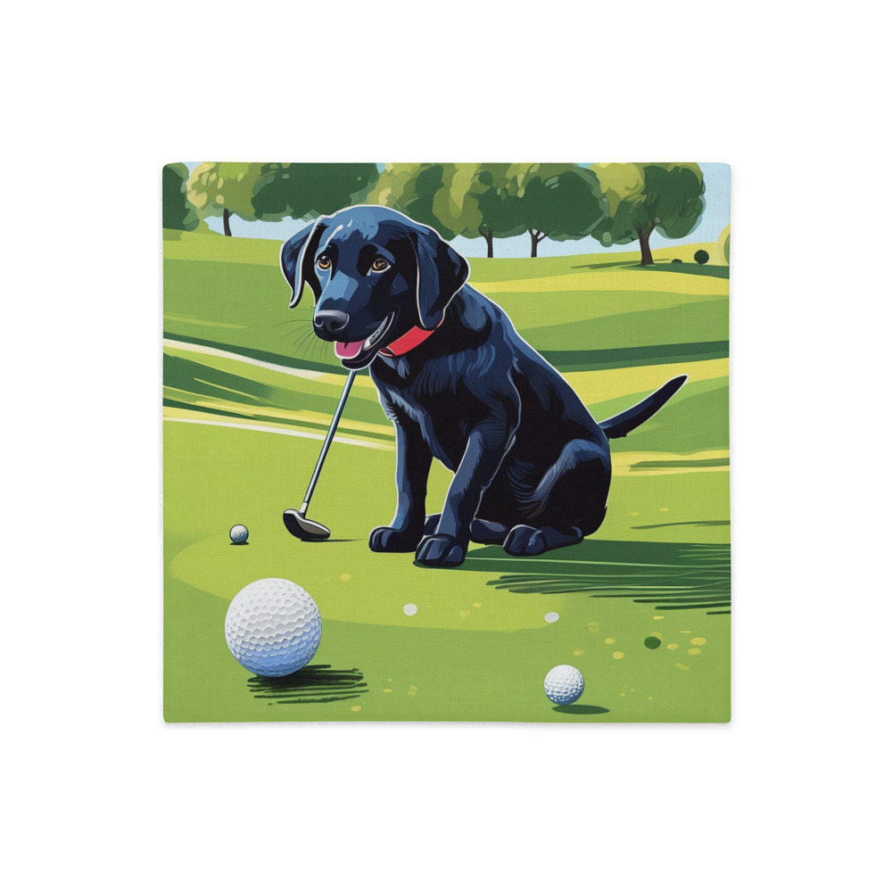 PugMug Custom Black Labrador Retriever Premium Pillow Case