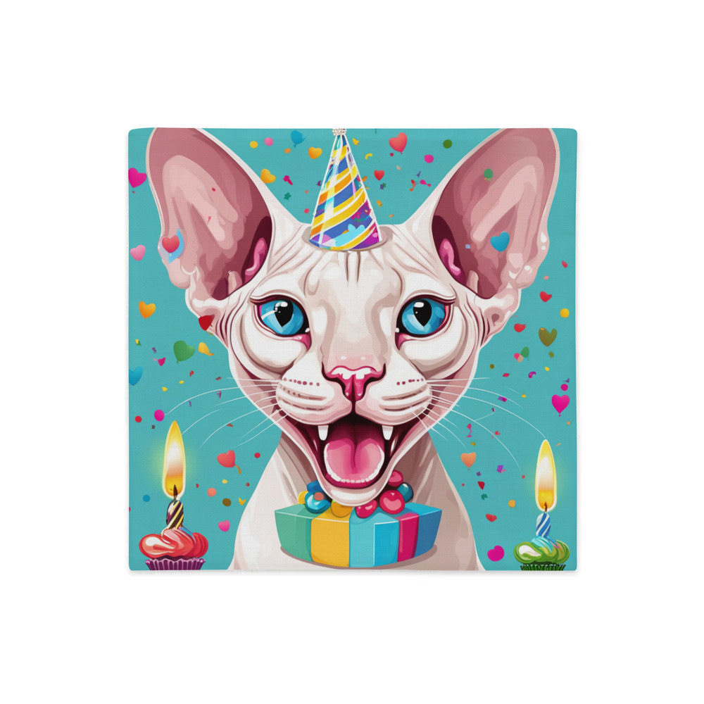 PugMug Custom White Sphynx Cat Premium Pillow Case