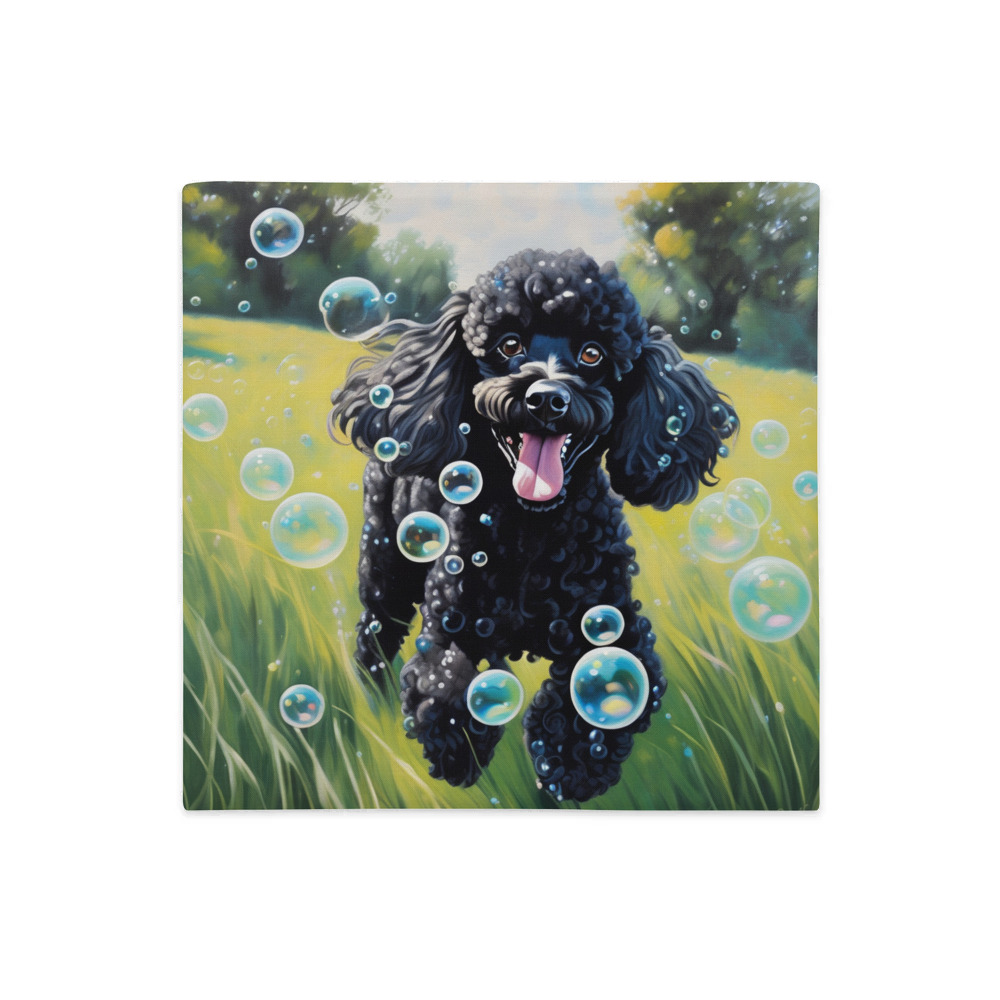 PugMug Custom Black Poodle Premium Pillow Case