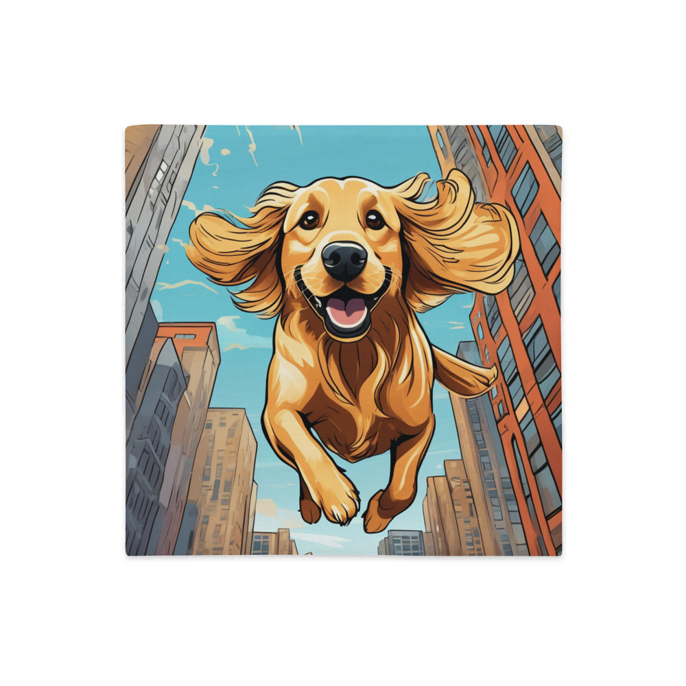 PugMug Custom Golden Retriever Premium Pillow Case
