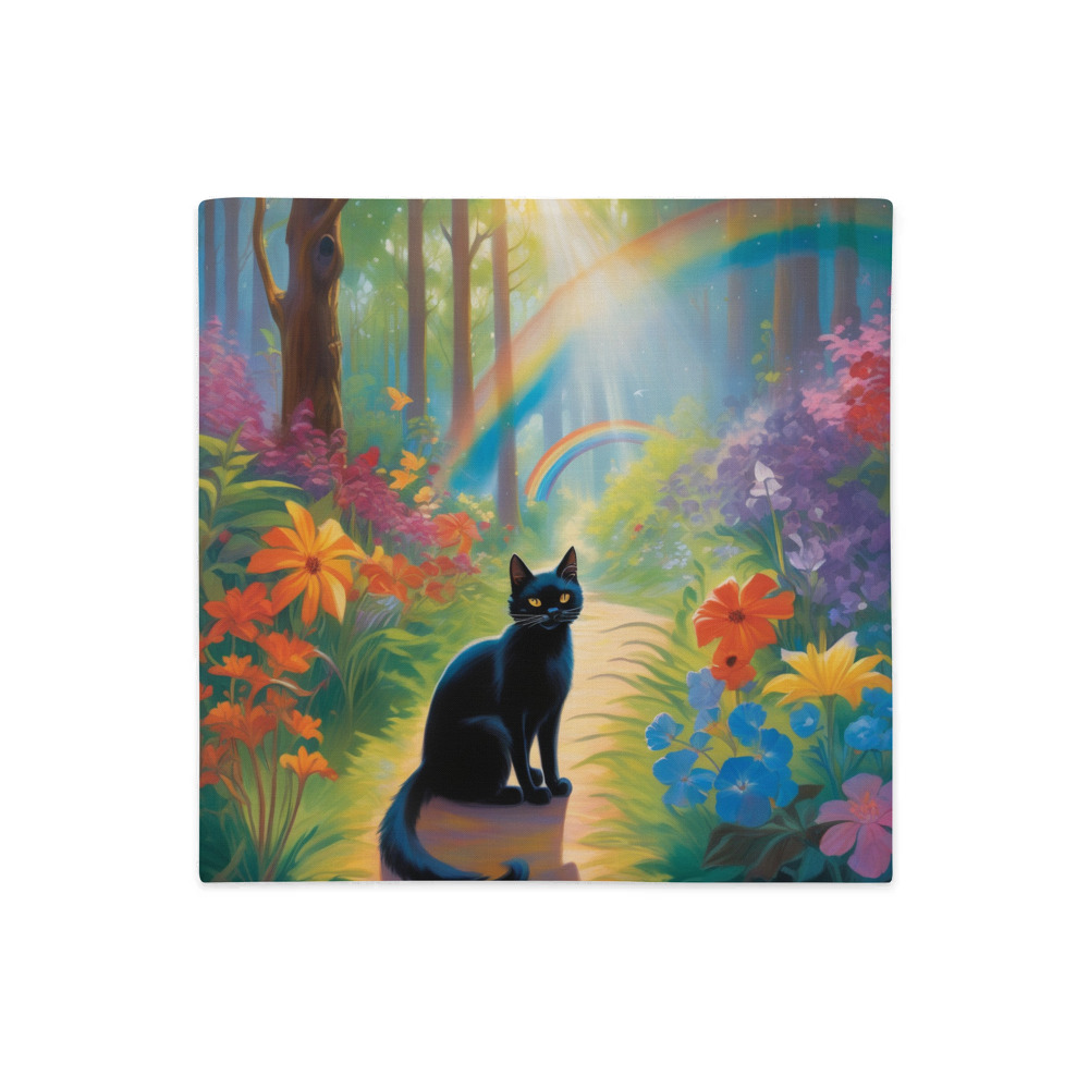 PugMug Custom Black Companion Cat Premium Pillow Case