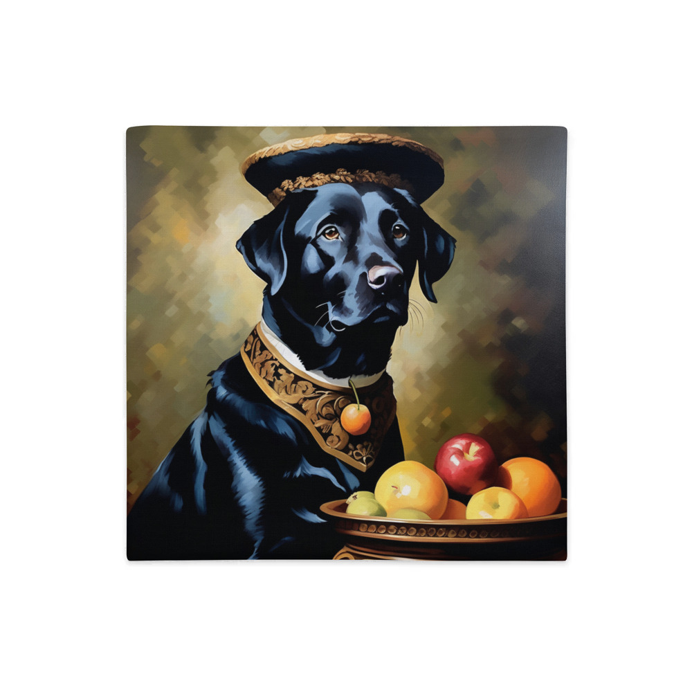 PugMug Custom Black Labrador Retriever Premium Pillow Case