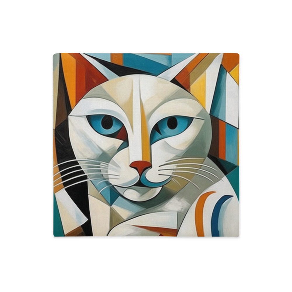 PugMug Custom White Companion Cat Premium Pillow Case