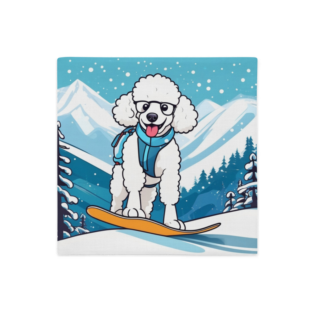 PugMug Custom White Poodle Premium Pillow Case