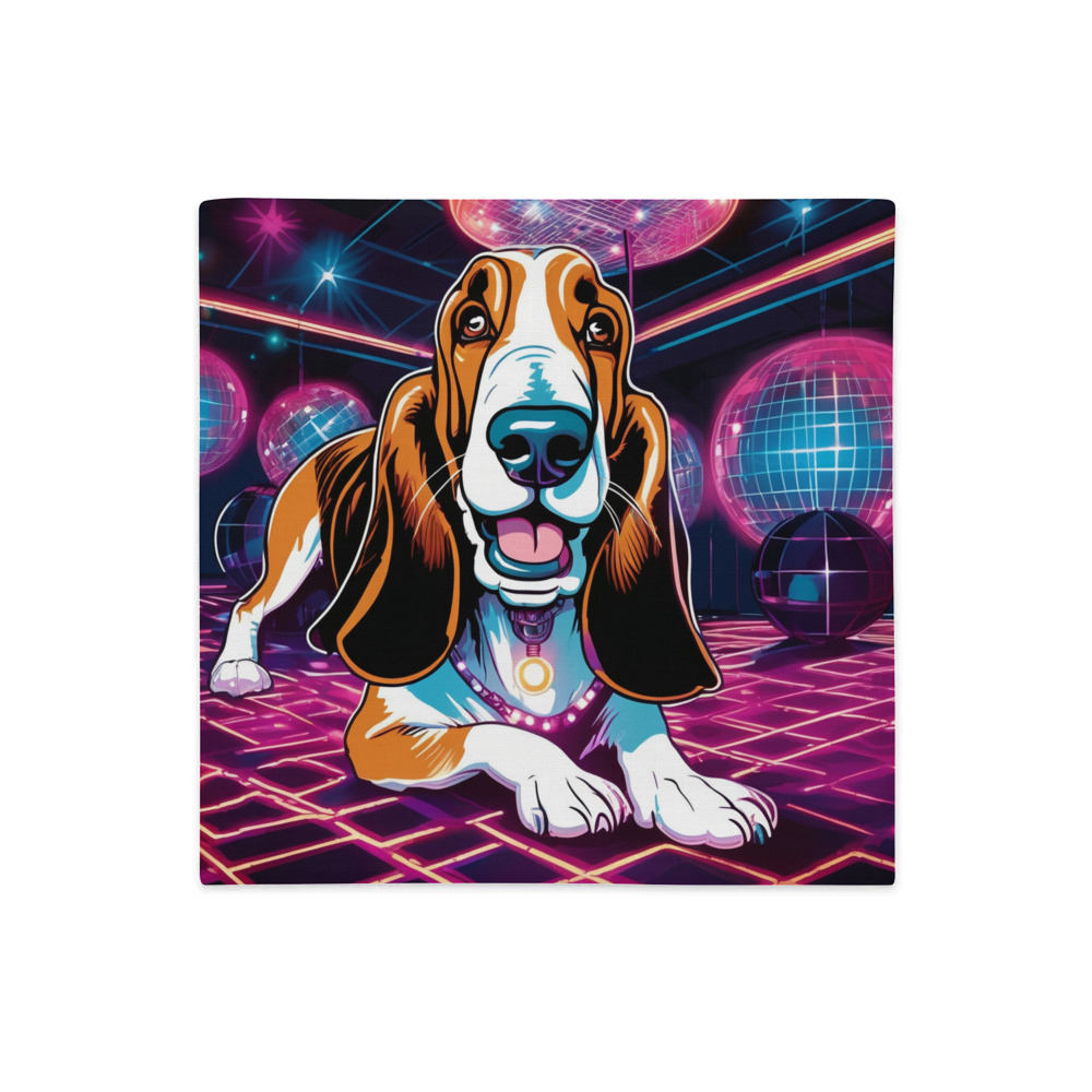PugMug Custom Basset Hound Premium Pillow Case