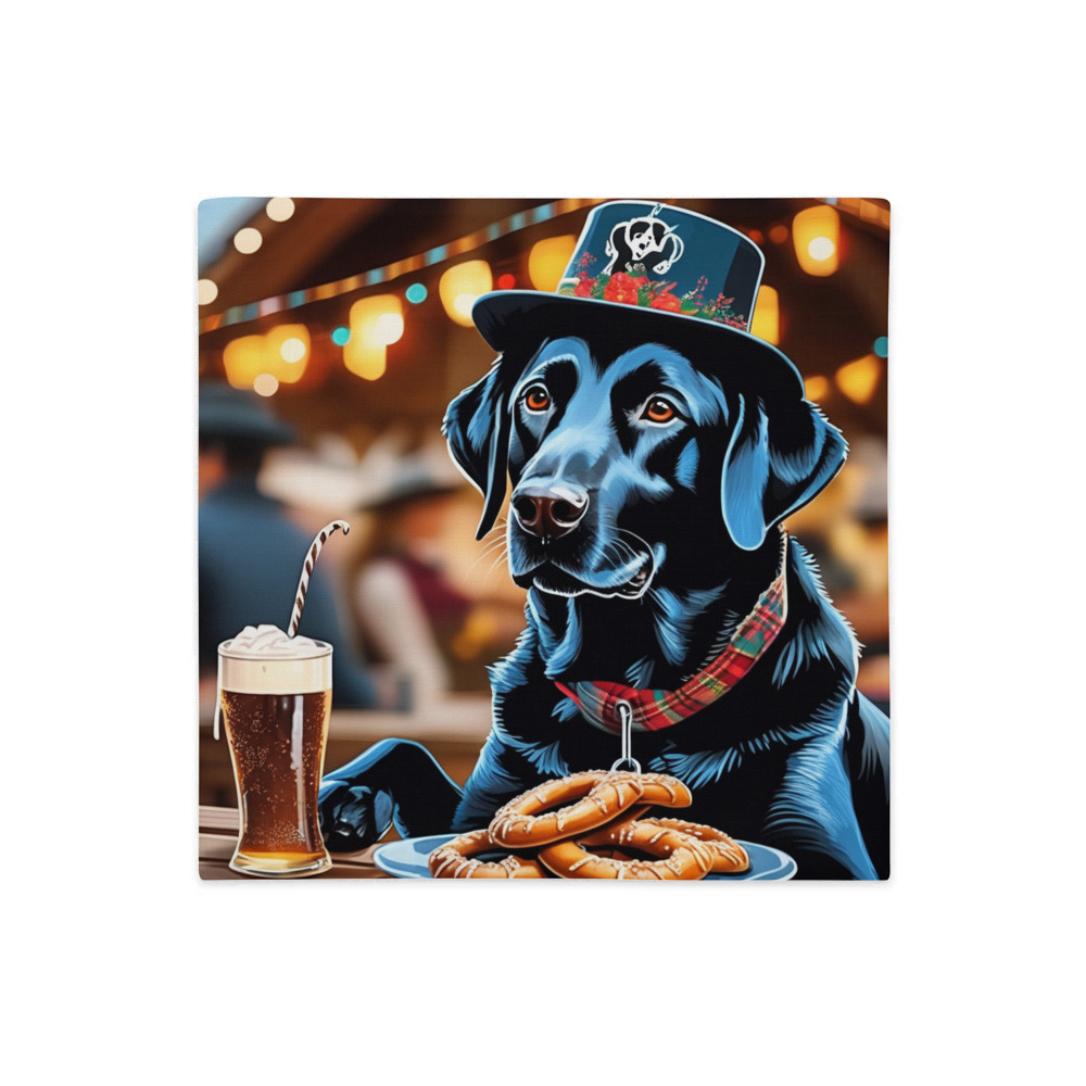 PugMug Custom Black Labrador Retriever Premium Pillow Case