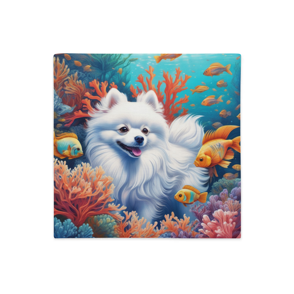 PugMug Custom White Pomeranian Premium Pillow Case