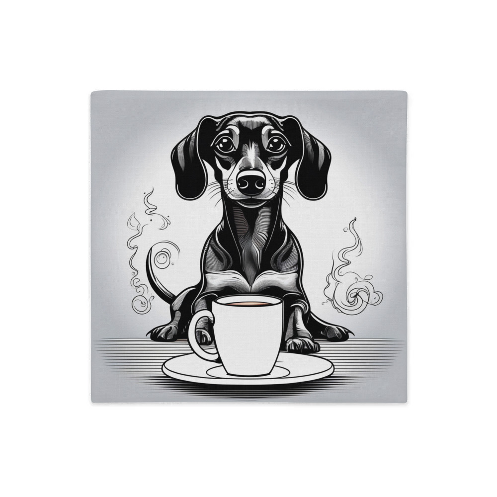 PugMug Custom Black Dachshund Premium Pillow Case