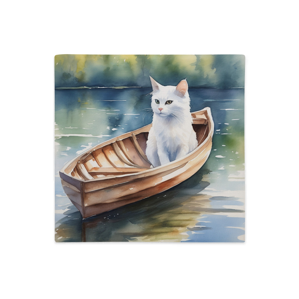 PugMug Custom White Companion Cat Premium Pillow Case