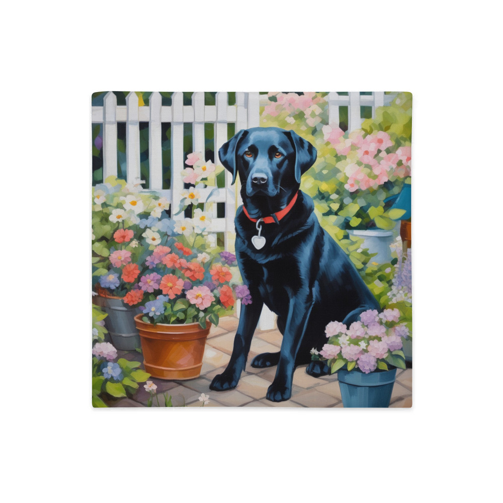 PugMug Custom Black Labrador Retriever Premium Pillow Case