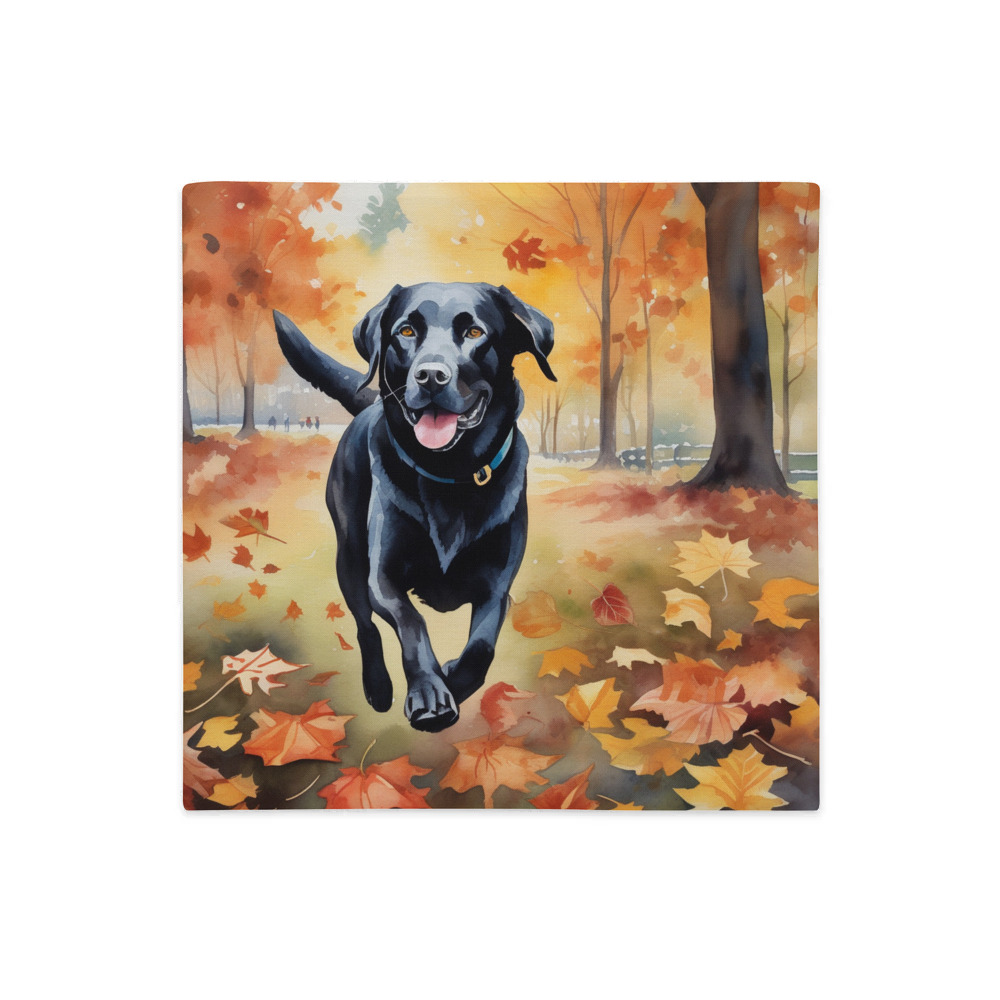 PugMug Custom Black Labrador Retriever Premium Pillow Case