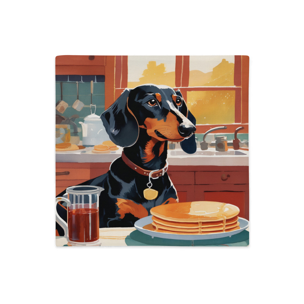 PugMug Custom Black Dachshund Premium Pillow Case