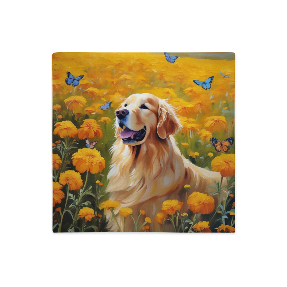 PugMug Custom Golden Retriever Premium Pillow Case