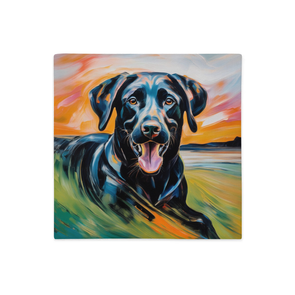 PugMug Custom Black Labrador Retriever Premium Pillow Case