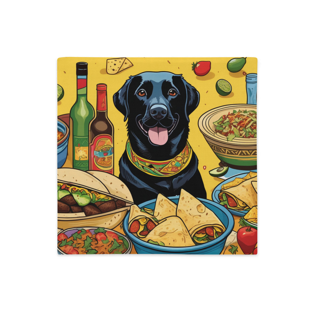 PugMug Custom Black Labrador Retriever Premium Pillow Case