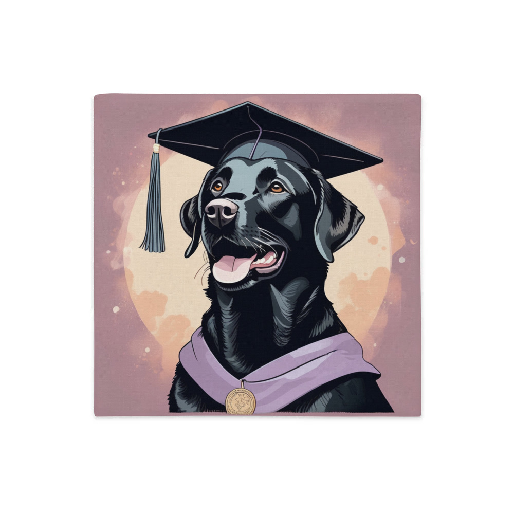 PugMug Custom Black Labrador Retriever Premium Pillow Case