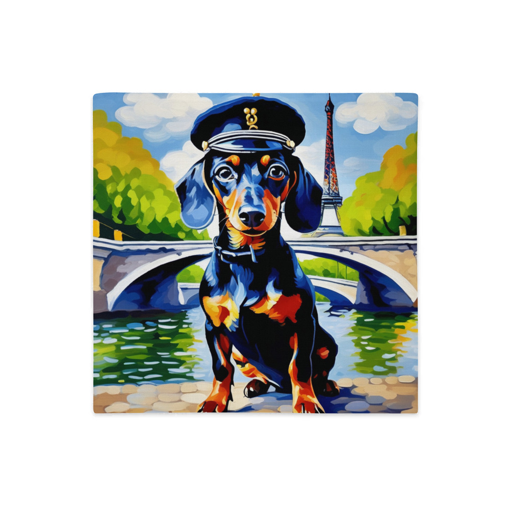 PugMug Custom Black Dachshund Premium Pillow Case