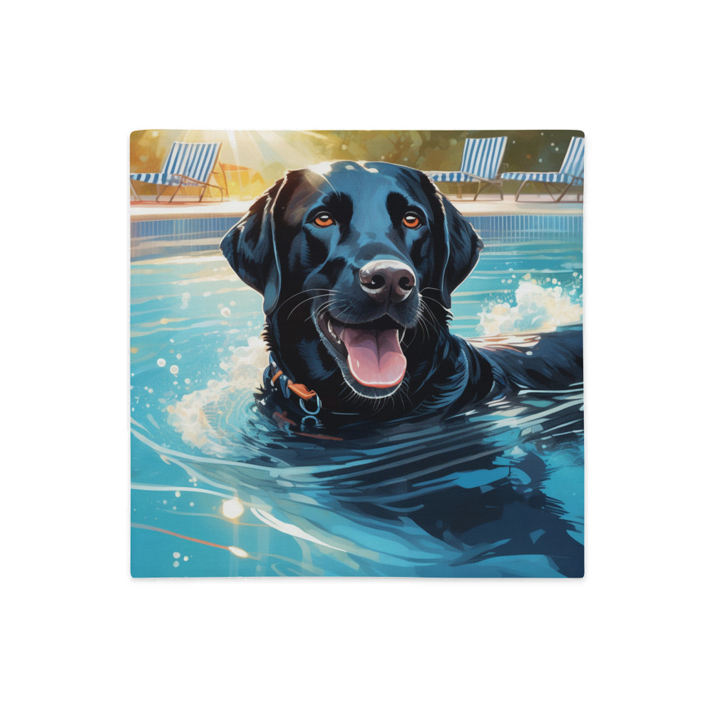 PugMug Custom Black Labrador Retriever Premium Pillow Case