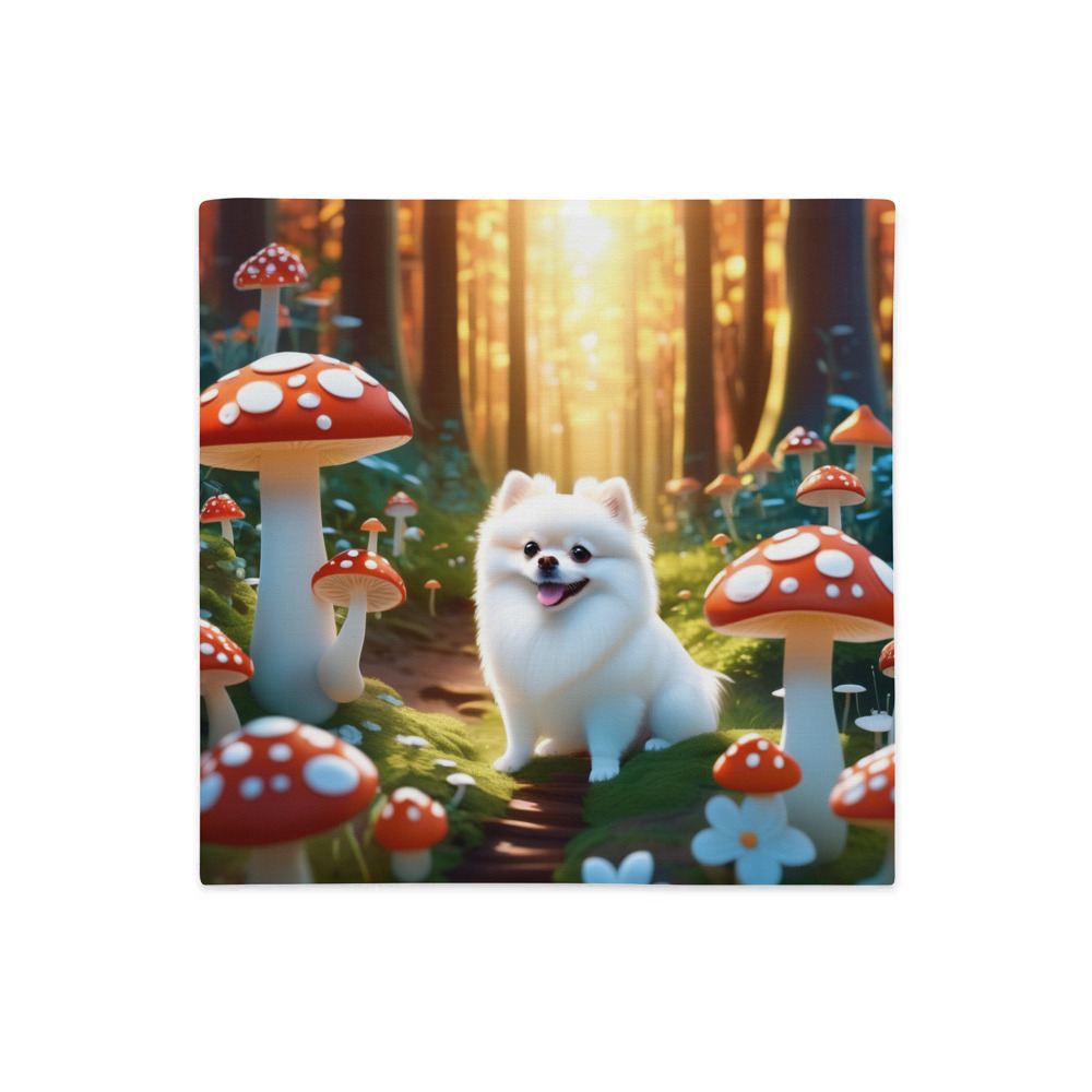PugMug Custom White Pomeranian Premium Pillow Case