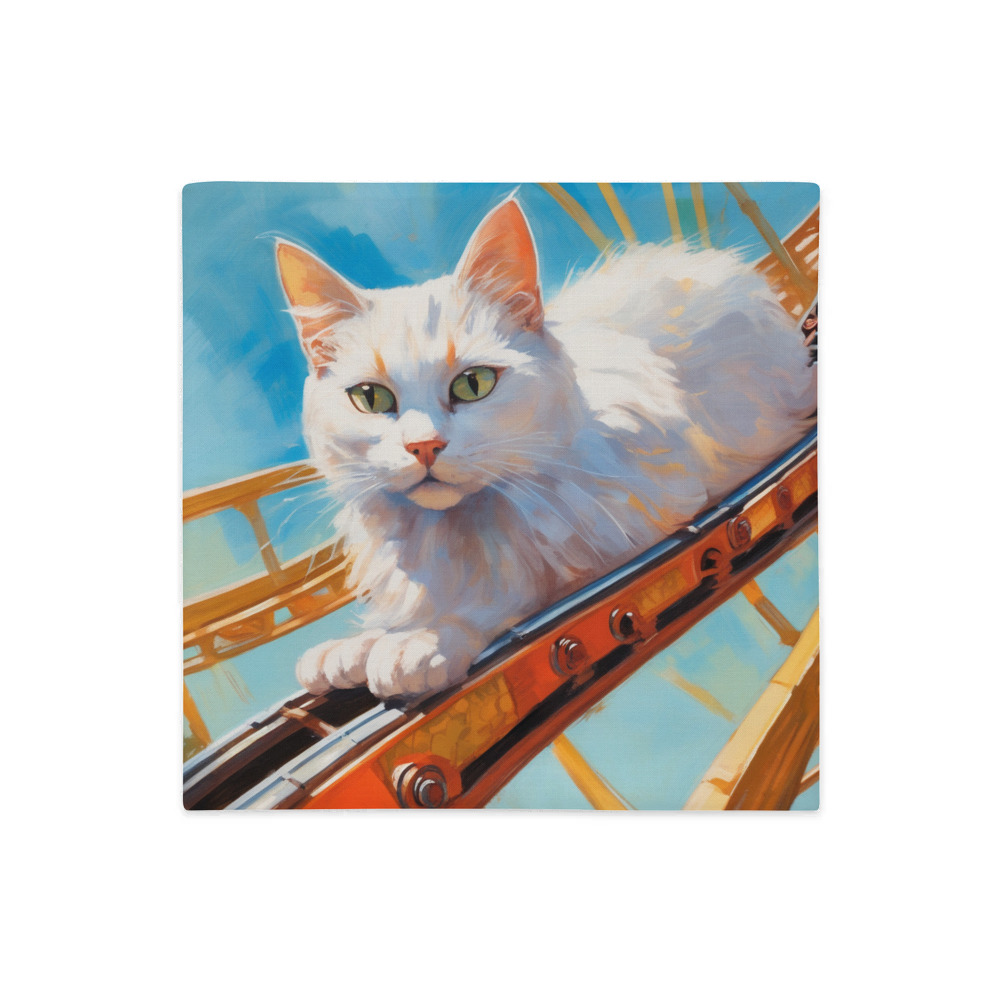 PugMug Custom White Companion Cat Premium Pillow Case