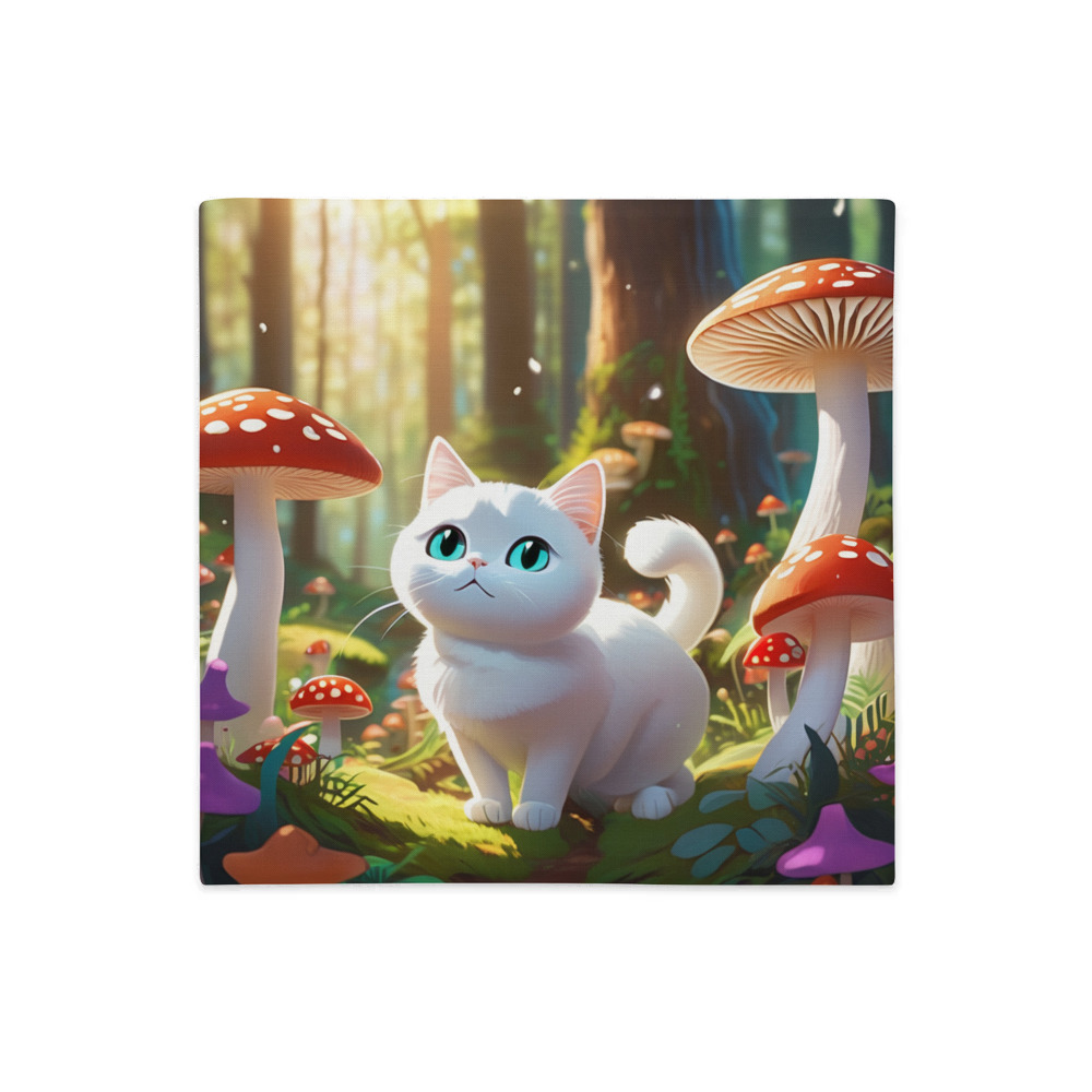 PugMug Custom White Companion Cat Premium Pillow Case