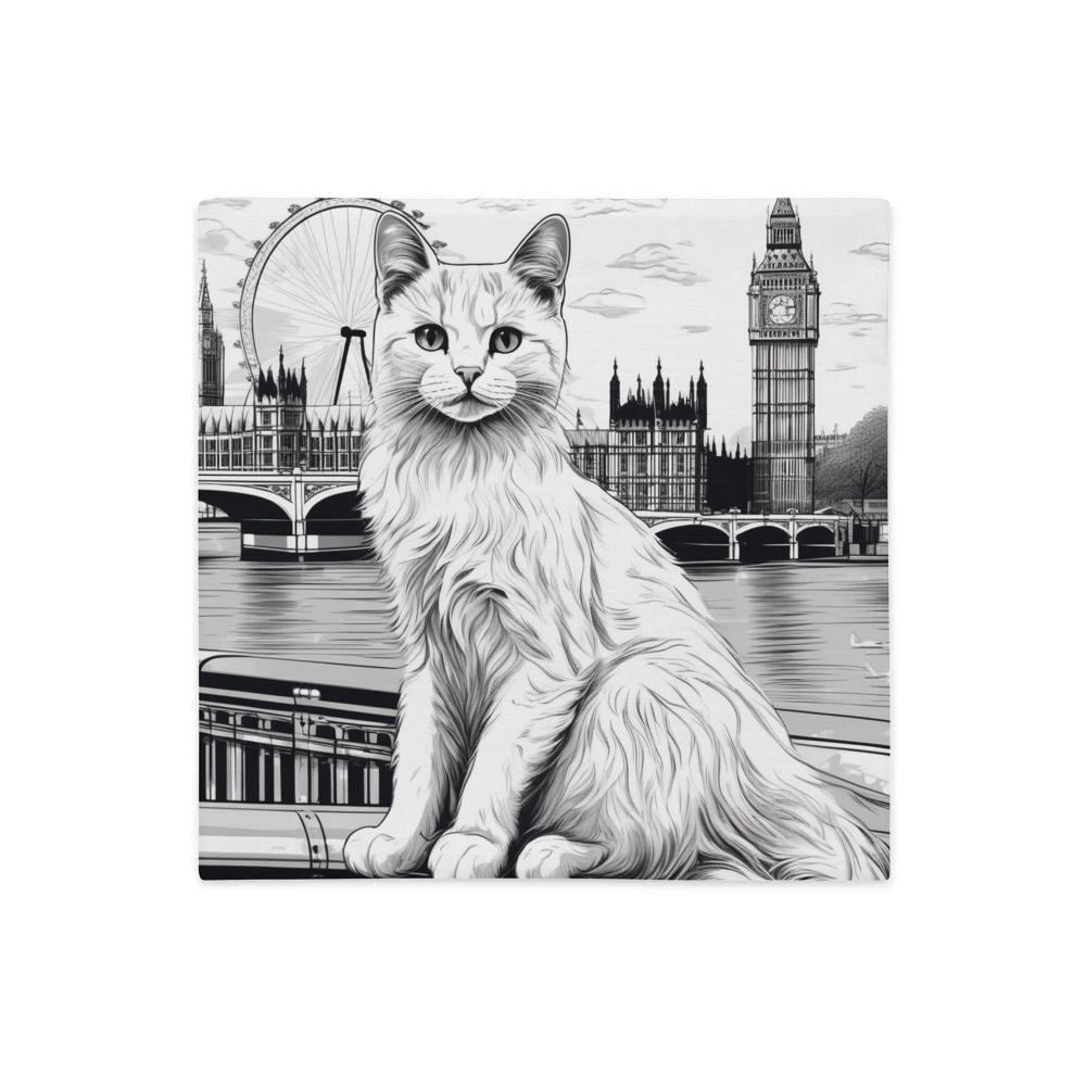 PugMug Custom White Companion Cat Premium Pillow Case