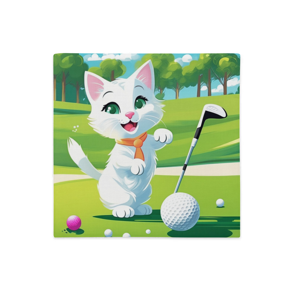 PugMug Custom White Companion Cat Premium Pillow Case