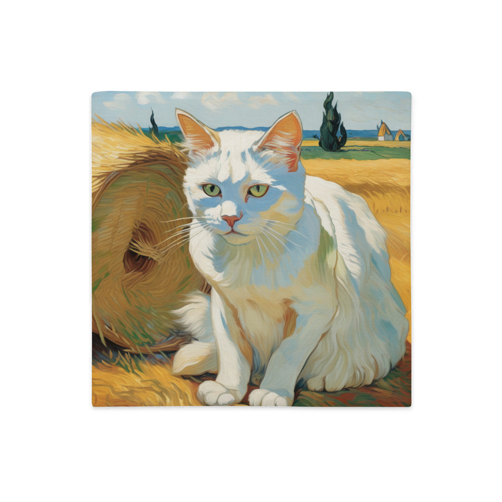 PugMug Custom White Companion Cat Premium Pillow Case